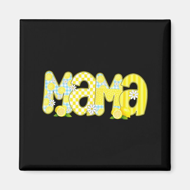Mama Lemon Daisy Summer Vibes Magnet (Front)