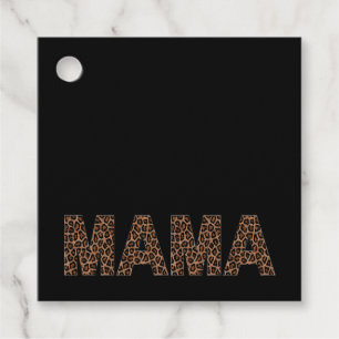 'Mama' Leopard Design Trendy Birthday Gift Favour Tags
