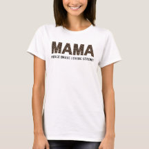 MAMA Leopard Print Personalised Text White T-shirt