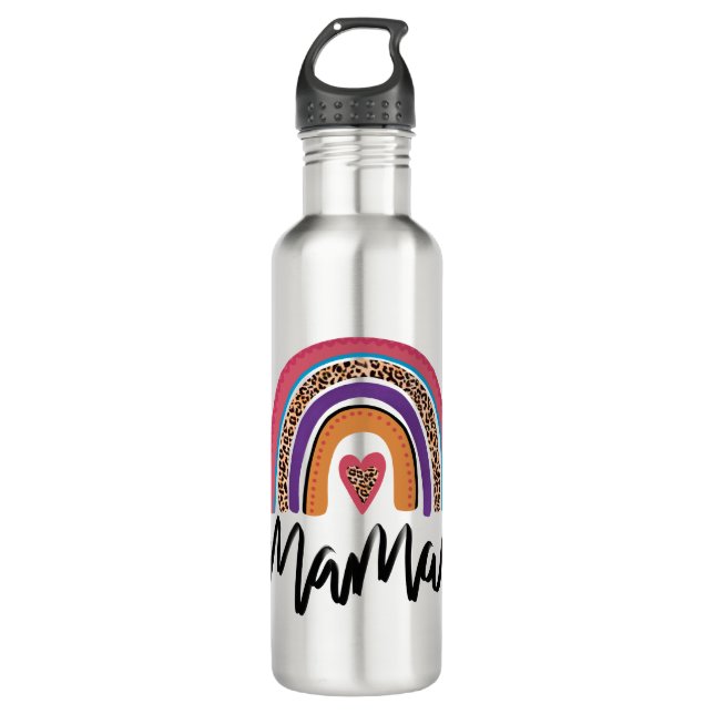 Mama Leopard Rainbow 710 Ml Water Bottle (Front)