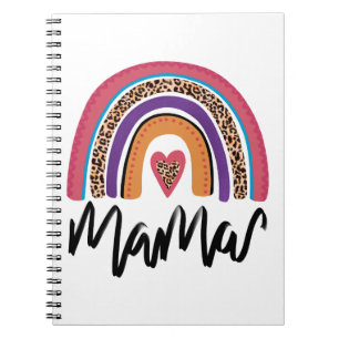 Mama Leopard Rainbow Notebook