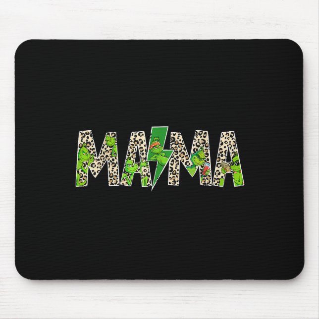 Mama Leopard Retro Mum Nanny Grandma Mother's Day  Mouse Mat (Front)