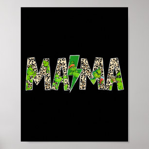 Mama Leopard Retro Mum Nanny Grandma Mother's Day Poster