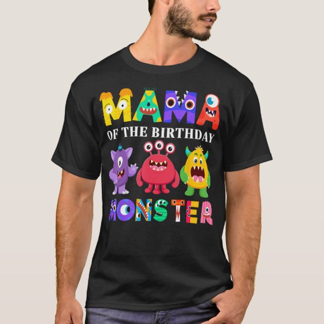 Mama Little Monster Kids 1st Birthday Party Family T-Shirt (Front)