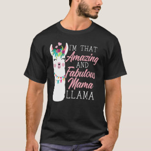 Mama Llama Alpaca Animal Llama Mum T-Shirt