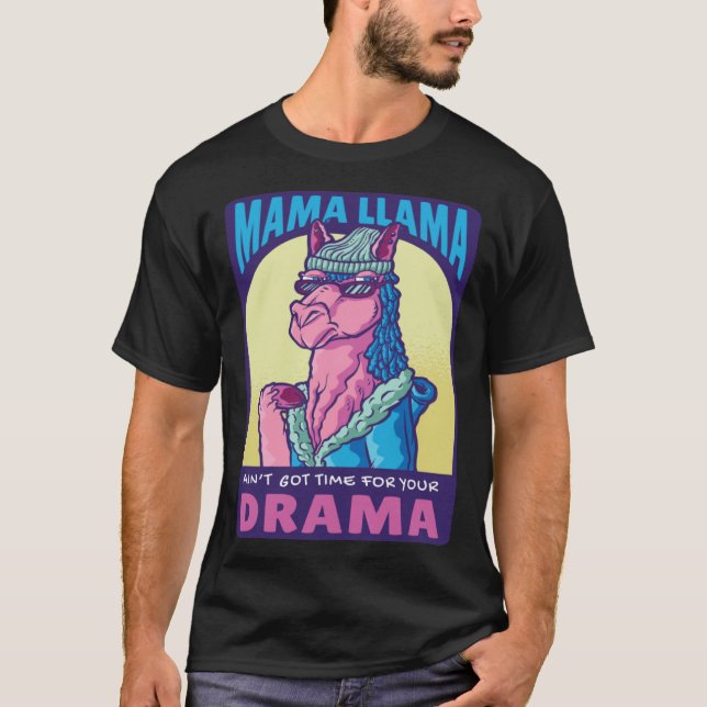 Mama Llama Alpaca for Mom Wife Women T-Shirt (Front)