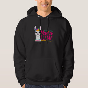 Mama Llama Cute Floral Funny Mum Motheru2019s Day Hoodie