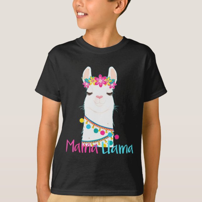 Mama Llama Funny Mother's Day Shirt For Women Mom  (Front)