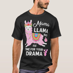 Mama Llama Little Mother's Day Girl Cactus T-Shirt