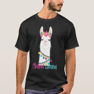 Mama Llama Mother's Day For Women Mum Love Llama T-Shirt