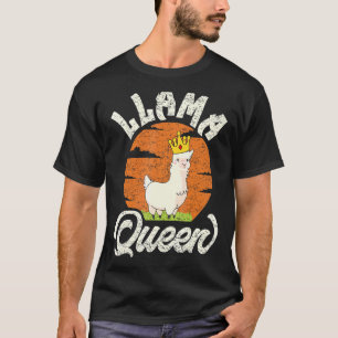 Mama Llama Queen Animal For Women Girls 2 T-Shirt