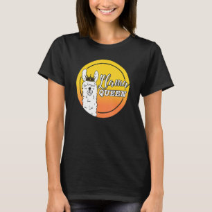 Mama Llama Queen Animal For Women Girls 2 T-Shirt