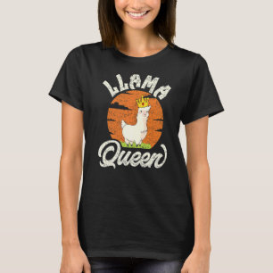 Mama Llama Queen Animal For Women Girls 2 T-Shirt