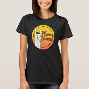 Mama Llama Queen Animal For Women Girls T-Shirt