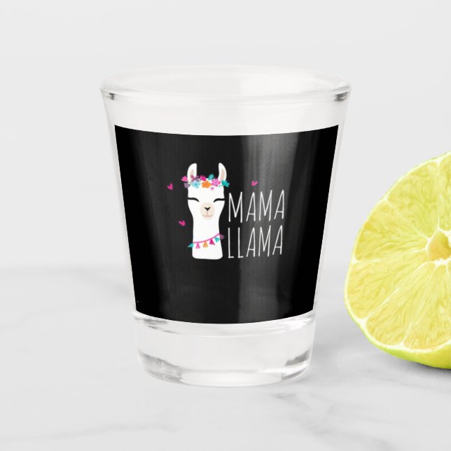 Mama Llama Shot Glass (Front)