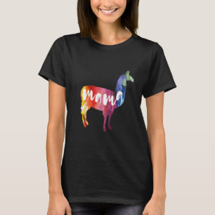 Mama Llama. Watercolor Art T-Shirt