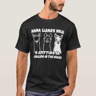 Mama Llamas Rule Animal And Llama T-Shirt