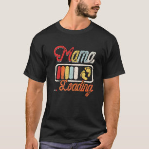 Mama Loading Retro Vintage Future Mom  New Mommy M T-Shirt