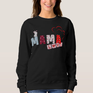 Mama Love Bunny Sweatshirt – Cute Heart Patchwork