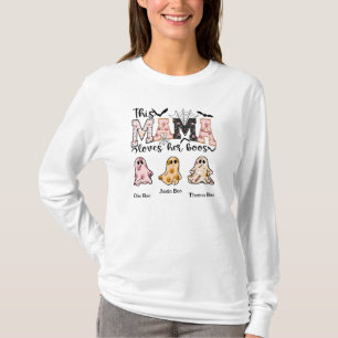 Mama Loves Her Boos - Personalised 3 Baby Boos   T-Shirt