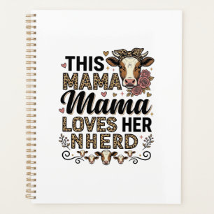 Mama Loves Her Herd Vintage Cow Mum Shirt Design_1 Planner