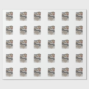 Mama Loves Her Herd Vintage Cow Mum Shirt Design_1 Wrapping Paper