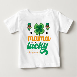 Mama Lucky Charm St Patricks Day Cute Design Baby T-Shirt