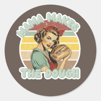 Mama Makes The Dough Bread Bag Sticker