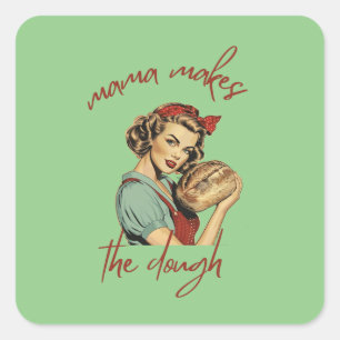 Mama Makes the Dough Bread Bag Sticker - PNG