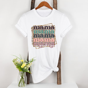 Mama Mama Mama Mum Life Leapord Print Tri-Blend Shirt