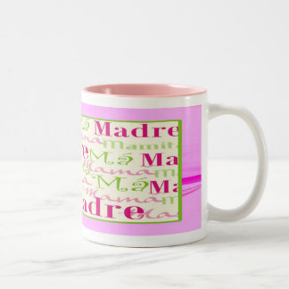 Mama/Mamacita Two-Tone Pink & Green Mug