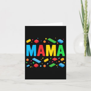 Mama Master Builder Building Bricks Blocks Funny M Card