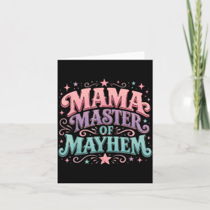 Mama Master Of Mayhem Cute Funny Mum Humour Mother Card
