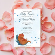 Mama & Me Otter Baby Shower Invitation
