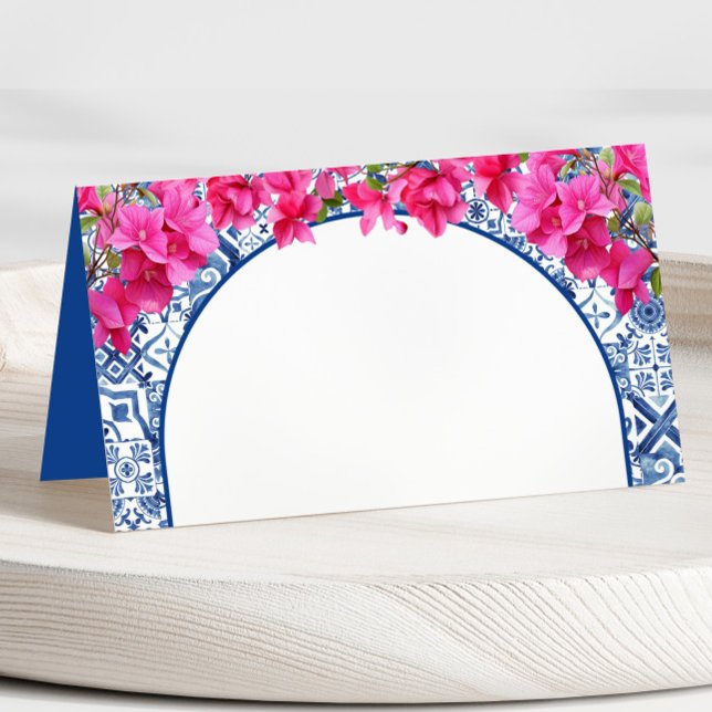 Mama Mia Mediterrane Birthday Party Food Tents Place Card (Creator Uploaded)