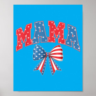 Mama Mini Cute 4th Of July Mum Kids Aamerican Poster