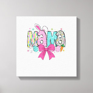 Mama Mini Easter Matching Mama Bunny Easter Day T- Canvas Print