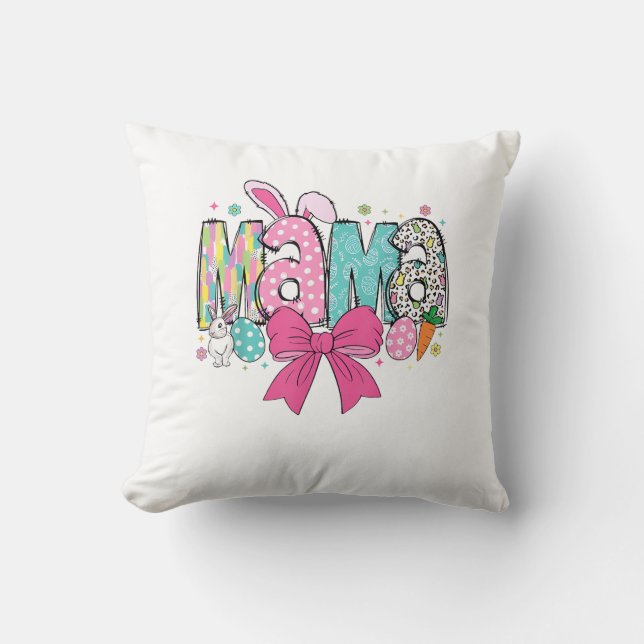 Mama Mini Easter Matching Mama Bunny Easter Day T- Cushion (Front)