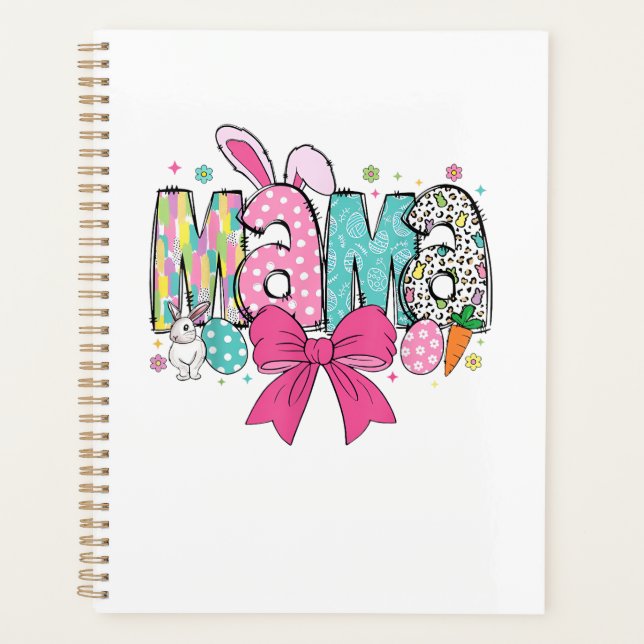 Mama Mini Easter Matching Mama Bunny Easter Day T- Planner (Front)