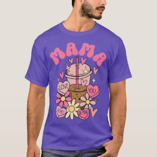 Mama Mini Groovy Valentines Day Mom Daughter Son M T-Shirt