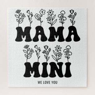 Mama Mini We Love You Custom Mothers Day  Jigsaw Puzzle