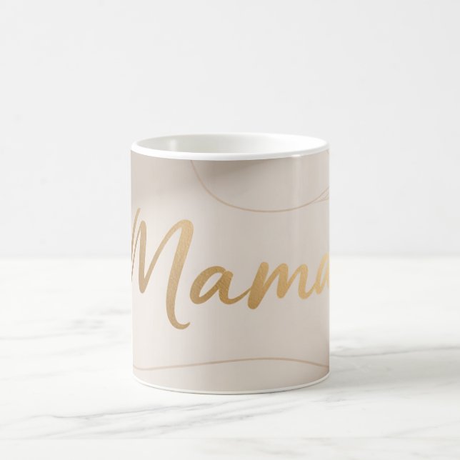 Mama Minimal Luxury Script Design Coffee Mug (Center)