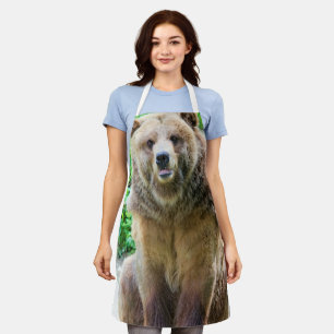 MAMA MOM GRIZZLY BEAR APRON