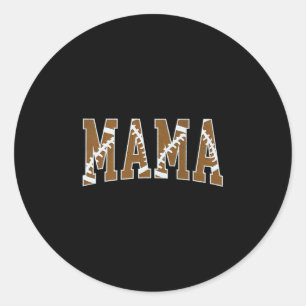 Mama Mom Touchdown American Footll Game Day Thanks Classic Round Sticker