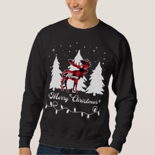 Mama Moose Buffalo Red Plaid Christmas Matching Fa Sweatshirt