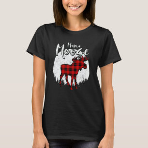Mama Moose Red Plaid Buffalo Matching Family Pajam T-Shirt