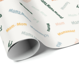 Mama mother best mum wrapping paper