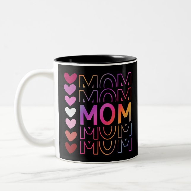 MAMA mother's day gift Two-Tone Coffee Mug (Left)