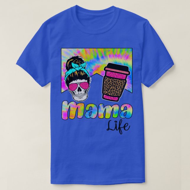 Mama mum  coffee mother kids son daughter moms caf T-Shirt (Design Front)