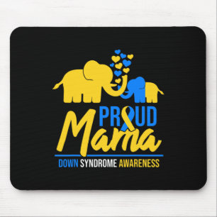 Mama Mum Down Syndrome Awareness Day Cute Elephant Mouse Mat